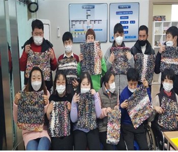 [양말 목 공예 방석만들기 (사)충남장애인부모회 태안지회] 이미지